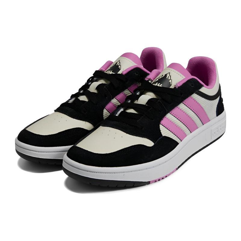 adidas Hoops 3.0 Lifestyle Shoes 'Black White Pink' Women's Sneakers HP6907