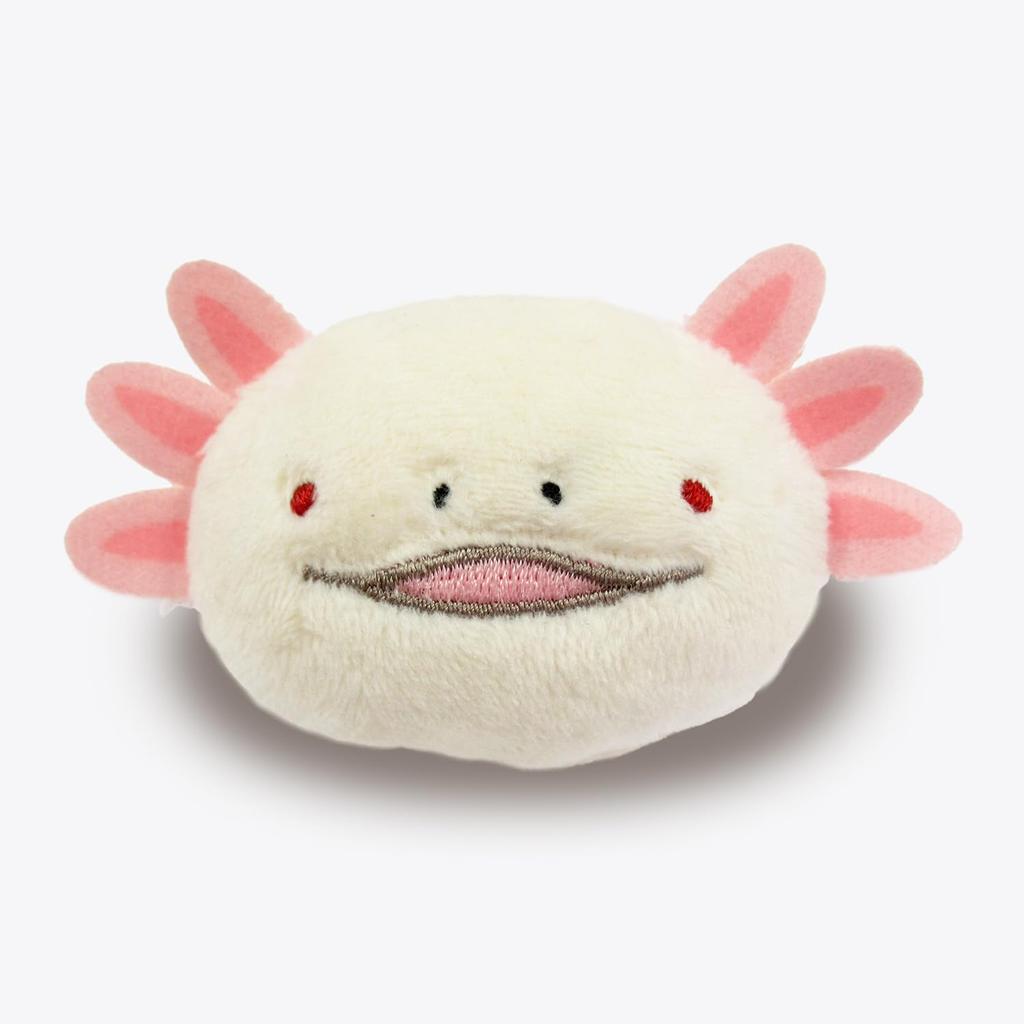 Morisaka Global Mochi-Upa Face Plush Badge, Ivory, 5 x 2 x 4 cm, Animal, Soothing, Cute, Mochi Series, MOKB-0080UI