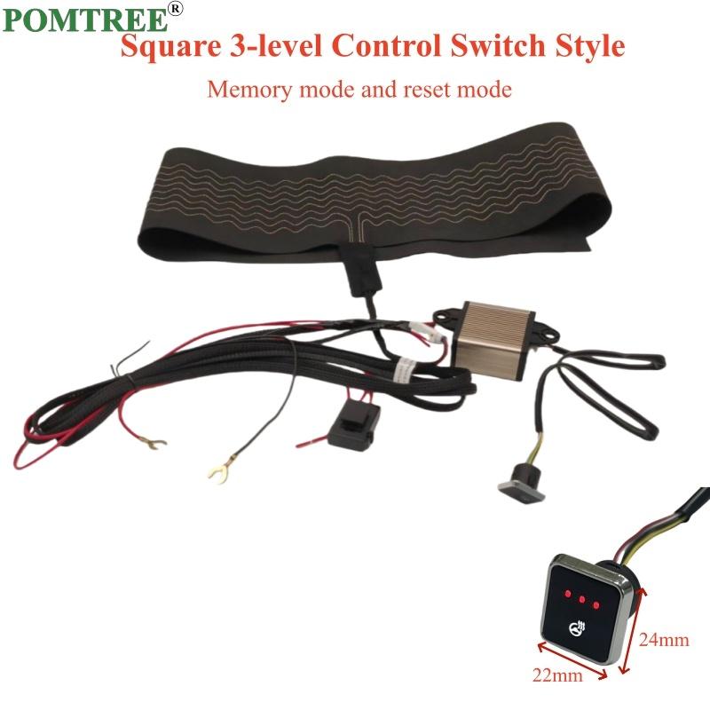 

NEW 65W Car Built-in Steering Wheel Heater Kit Universal 12V Alloy Wire Heating Pad 3/6 Levels Control Switch System Harness