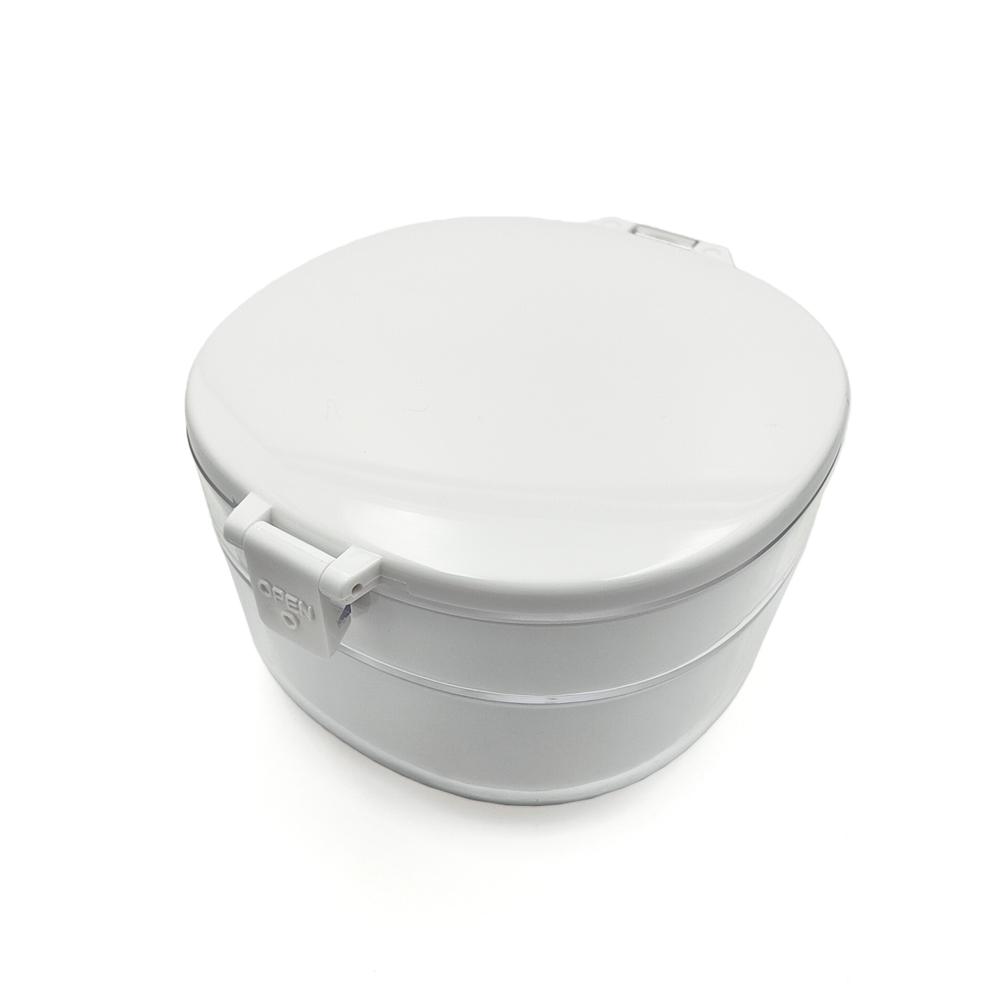 New Double Layer Braces Box Draining Transparent Denture Cleaning Box Sealed Mini Orthodontic Retainer Case