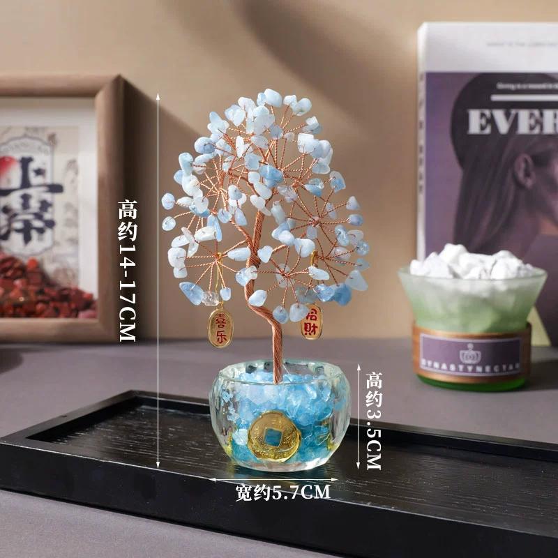 Crystal Tree Healing Crystals Tree of Life for Home Room Desk Decor,Chakra Stones Reiki Gemstones Trees for Positive Energy Good Luck Spiritual Gifts