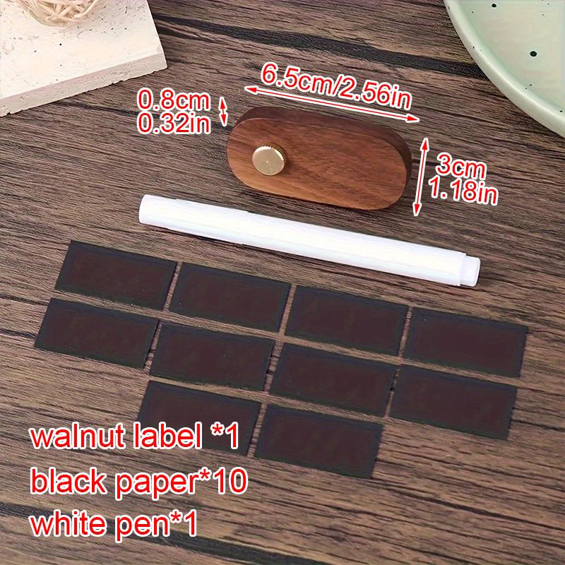 

12 шт. держатель для дисплея бренда продуктов питания, держатель для супермаркета, деревянный ценник, вывеска для пекарни с ценником на бумаге и ручкой, вывески для бутиков 12PC