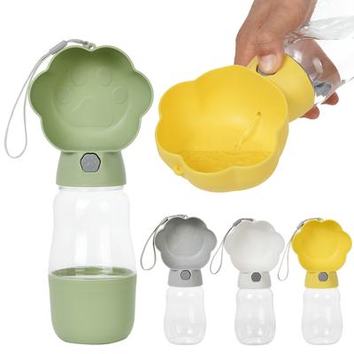 Outdoor-Wasserflasche für Hunde, tragbarer Trinknapf für Haustiere mit Aufbewahrungsfutter für kleine große Hunde, Spaziergänge mit Welpen, Katzen, Wasserspender, Mops