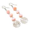 Pink Chalcedony Gemstone Handmade 925 Sterling Silver Jewelry Earring 2.68" GK-7352