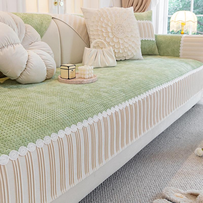 Sofa Kissen Vier Jahreszeiten Universal Einfach Modern Sattelbezug Bezug Rutschfeste Sitzkissen Herbst und Winter Bezug Handtuch