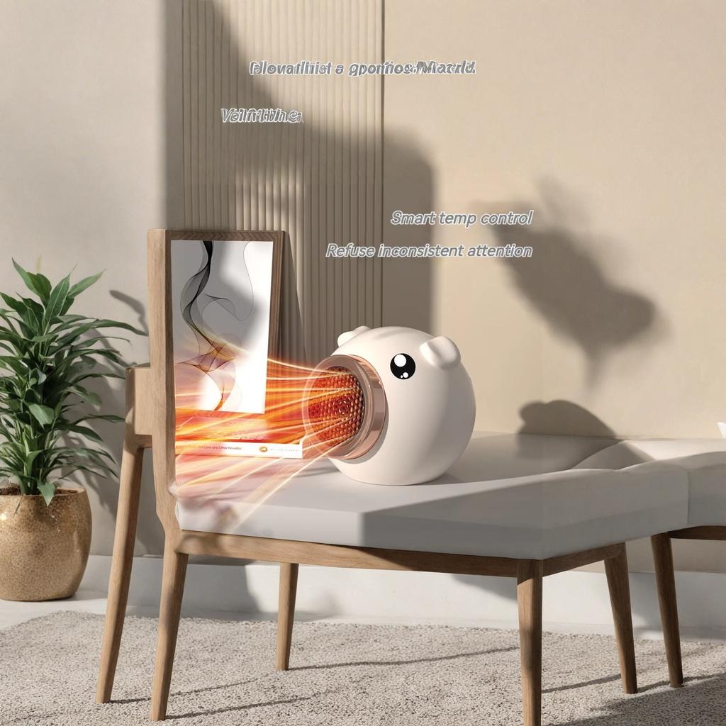 Cute Pig Desktop Heater Winter Portable Warm Fan for Home Dormitory