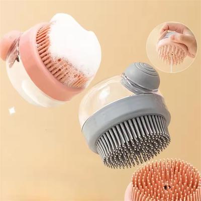 Silicone Liquid Adding Shampoo Brush for Scalp Cleaning and Massage