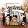 Demon Slayer Anime Bedding Set 3d Duvet Cover Sets Pillowcase Bedclothes Home Textile Cartoon Twin Queen King Size Kids Gift Tool