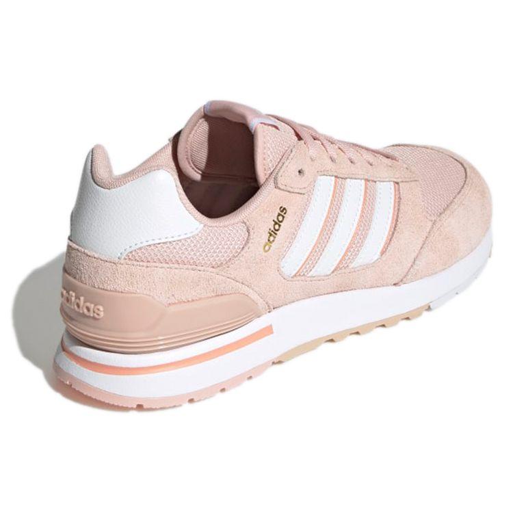 Adidas Neo Run 80s Comfortable Versatile Fabric Non-Slip Wear-Resistant Breathable Low-Top Running Shoes Women Sneaker Pink White GZ8165