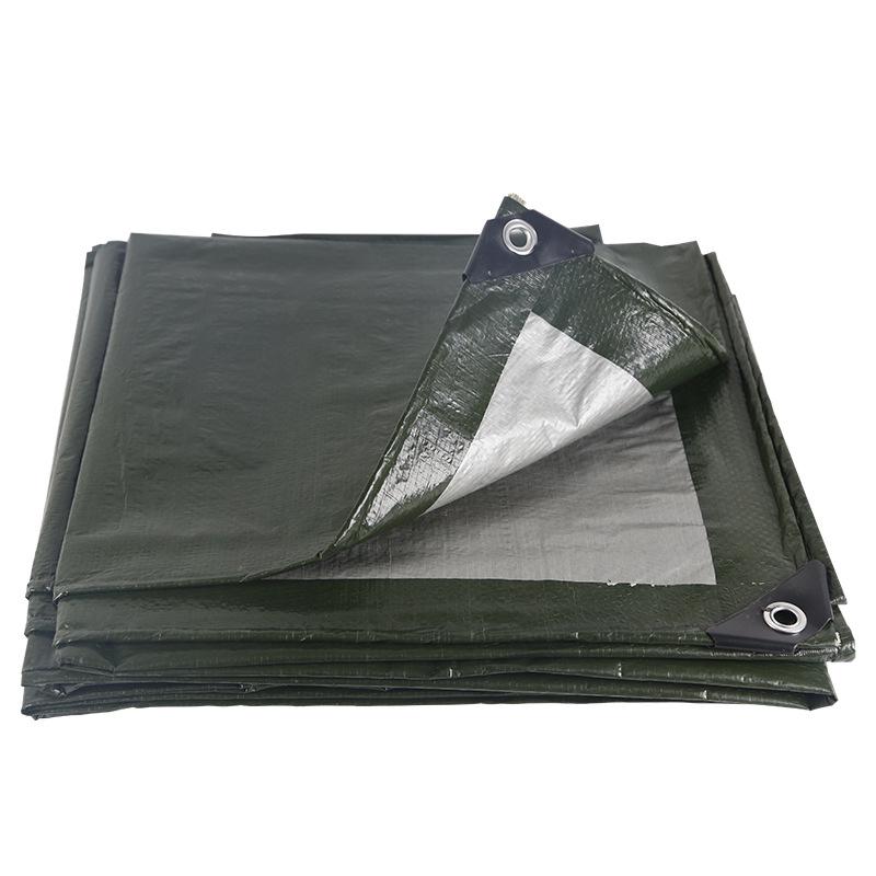 Heavy-Duty Military Green Rainproof & Sunshade Tarpaulin