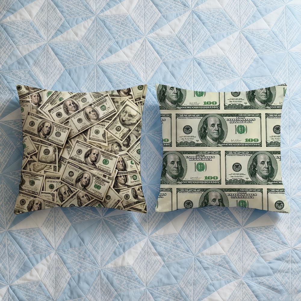 Cushion Cover Soft Case For Dollar Sofa Living Room Home Comfortable Office Decor Protective Banknote Pillow Covers