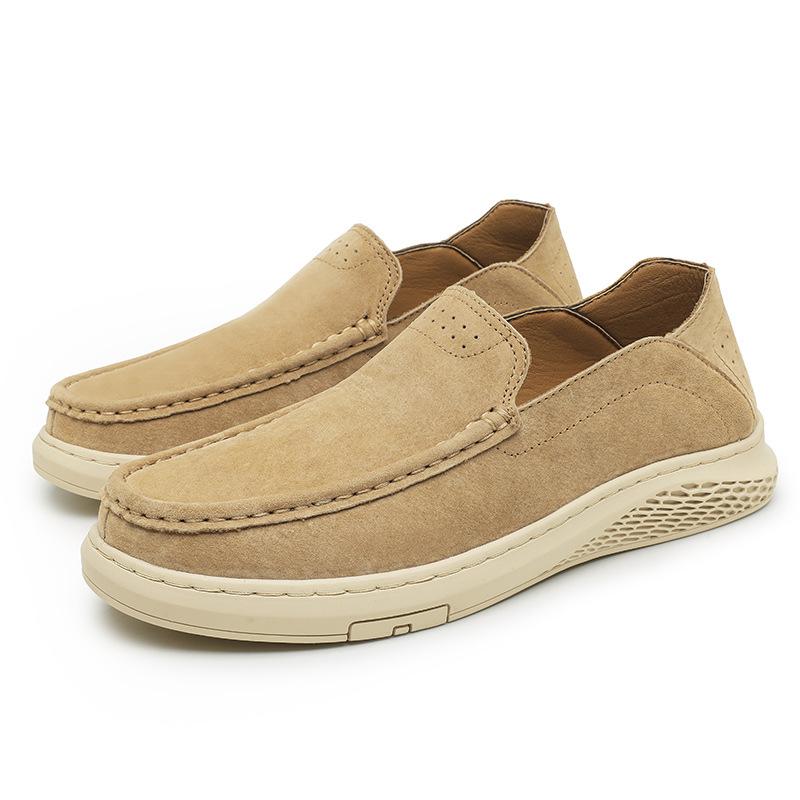 

Мужские весенние новые трендовые универсальные повседневные кроссовки для пап, трансграничные туфли Doudou на одной педали 38 светло-коричневого