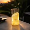 Realistic Flickering Candles for Christmas Flameless LED Candles, Battery Operated Acrylic Pillar with Embedded Wedding Table Centerpiece String, Fake
