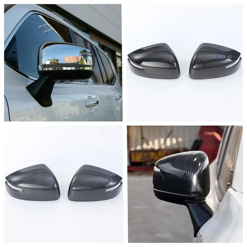 For Toyota Land Cruiser LC300    2024 ABS Glossy Black Door Car Rearview Mirror Cover Trims Car Styling Accessories