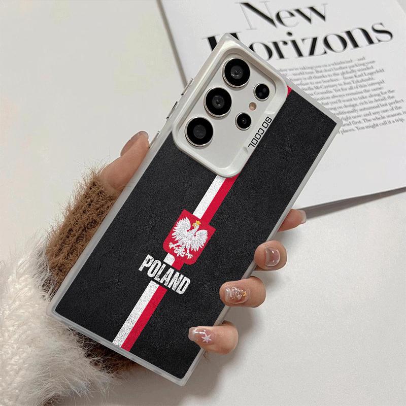 Poland Flag White Red Soft Phone Case for Samsung Galaxy S24 S25 FE S26 Edge S23 Ultra S22 Plus S21 + Shockproof Cover Back Shel
