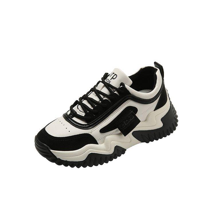 

Korean version of dad shoes women s 2025 spring new breathable sports shoes women s lightweight students platform casual shoes women s mixed batch 35 чёрный