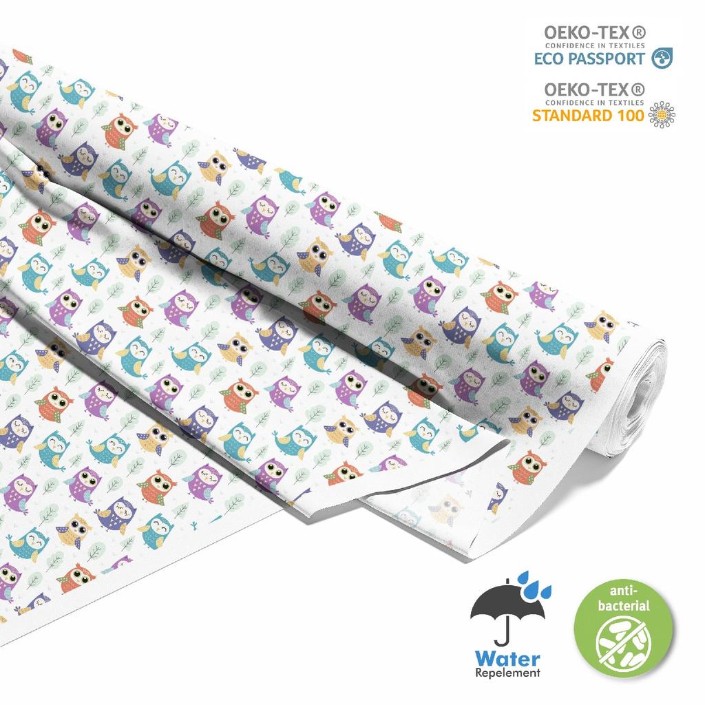 Outdoor Dekostoffe Oxford - Motiv Eulen Bäume