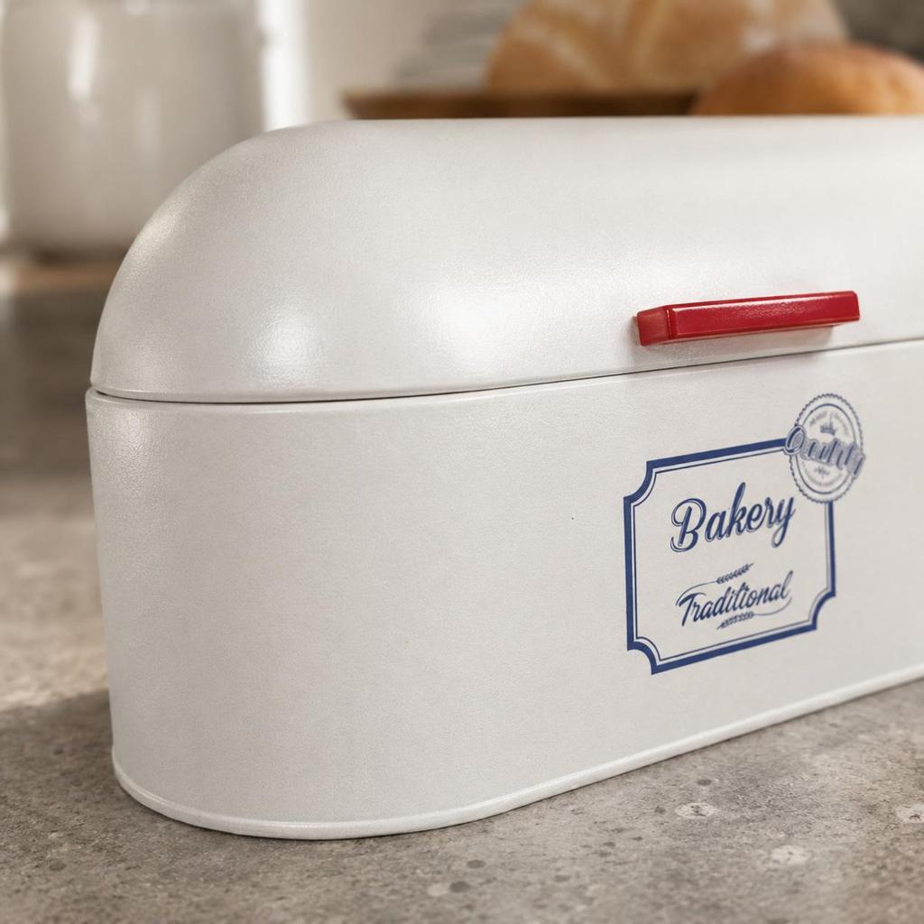 Dustproof Bread Box Retro Aesthetic Countertop Breadbox for Desk