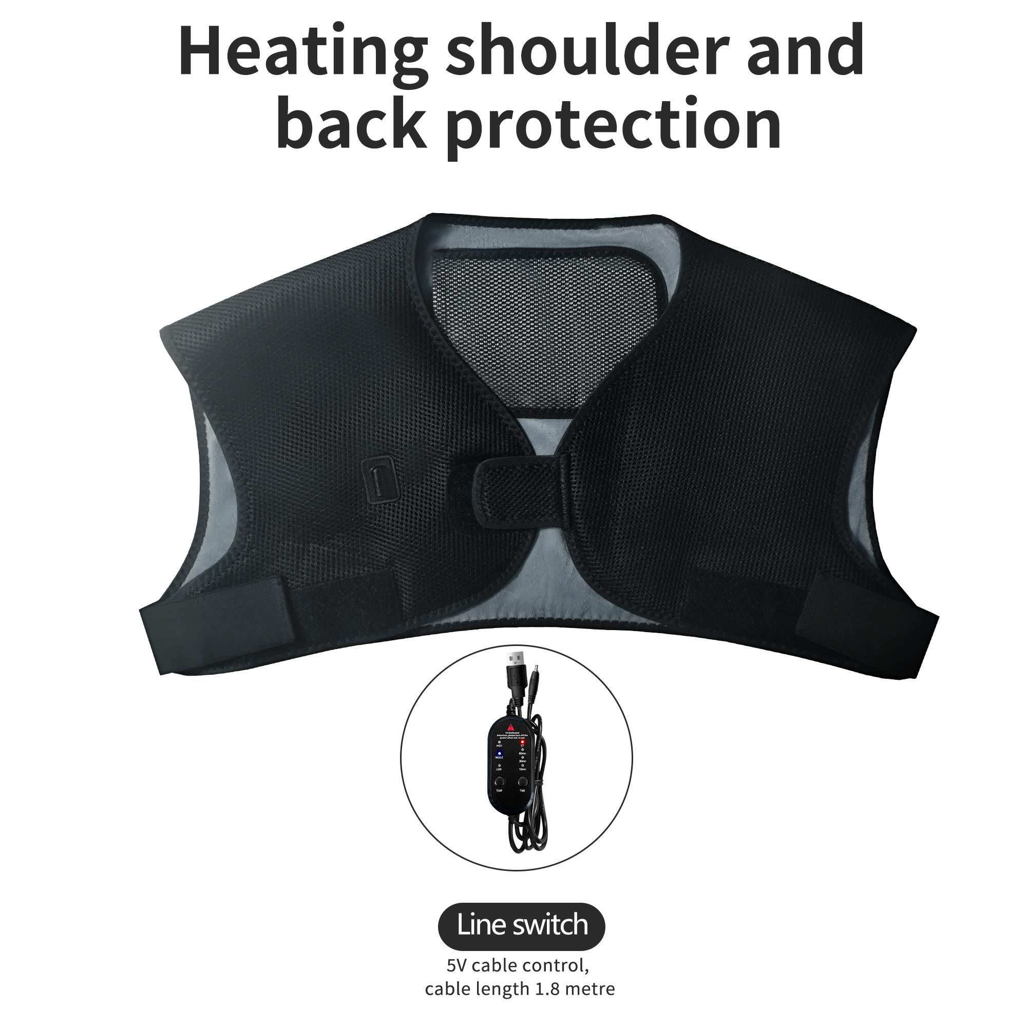 

Electric Heating Shoulder Massager 3 Heating Functions Infrared Therapy Shoulder Back Muscle Relaxation Winter Home Use Unisex US-Plug