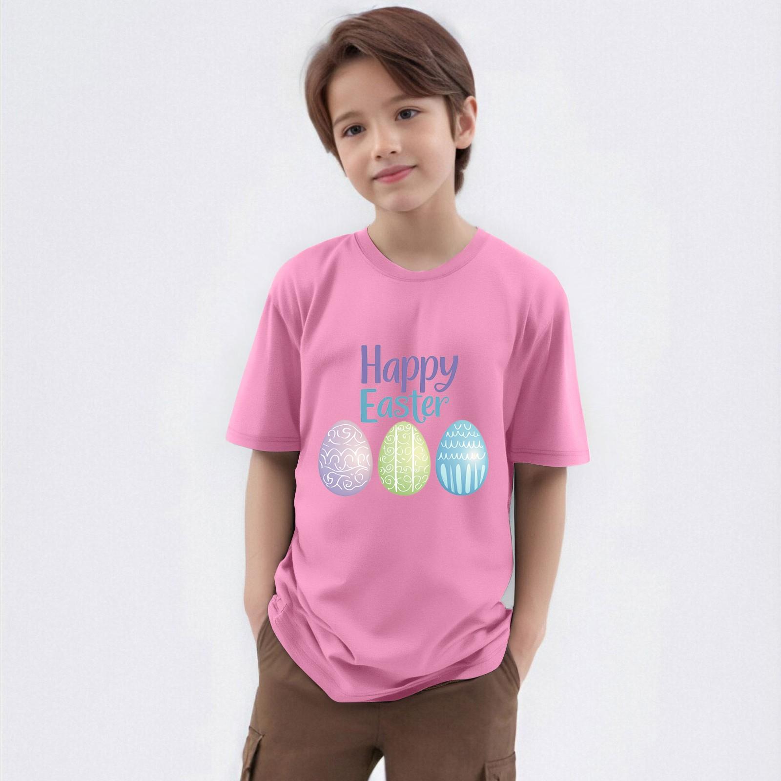 

Детская футболка с круглым вырезом и короткими рукавами 130 розовый