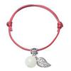 2pcs Bracelets Luminous PU Leather Adjustable Unisex Fashionable Rope Pendant Friendship Bracelet