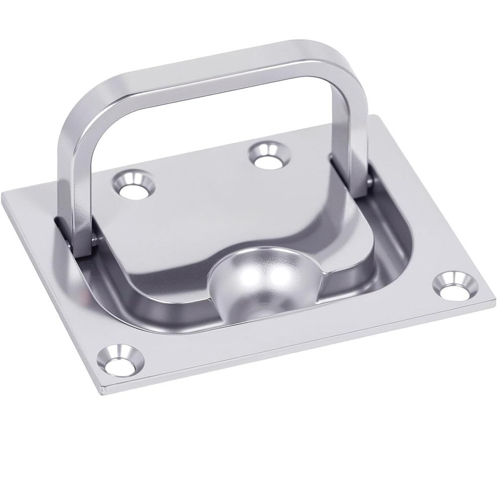 316 Stainless Steel Flush-Mount Handles – 75x58x9mm Marine Deck Hatch Pulls – 1/2/4 Pack – Mirror Polished For Toolboxes, Furniture, Floors