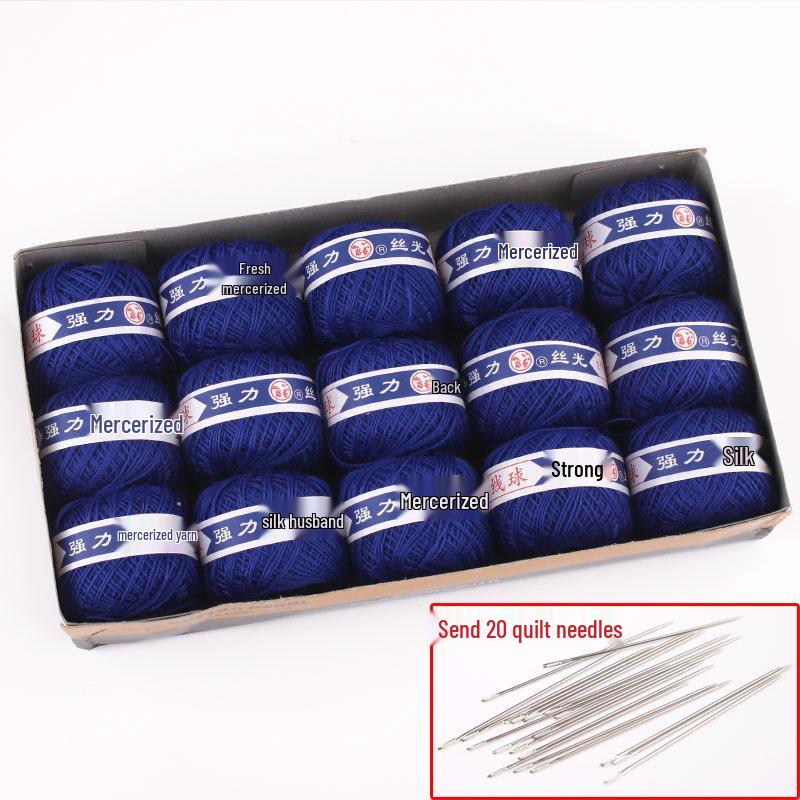Thickened Cotton Thread Quilt Needle for Handcrafting: Red Duvet Cover, White Vintage Darning Ball