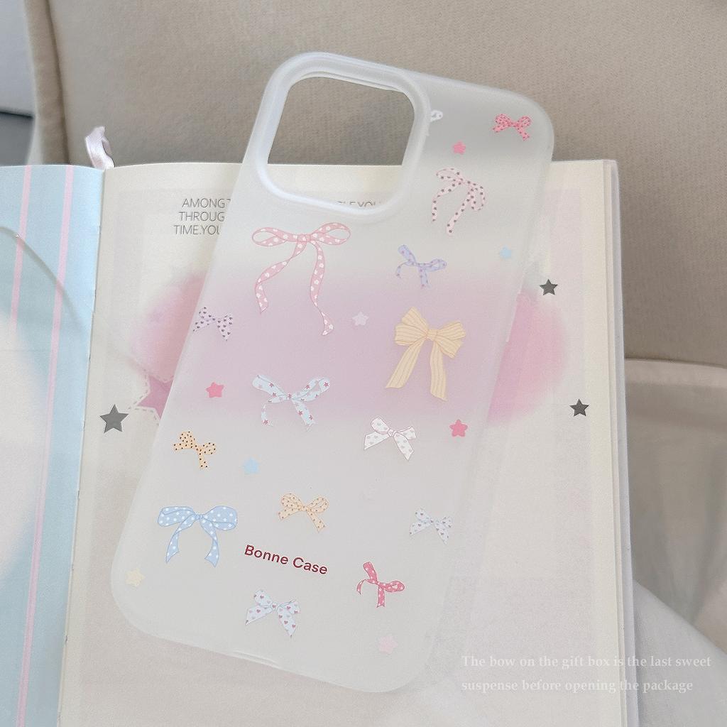 Sweet girl bow for apple 16 mobile phone case iphone17promax lanyard 14 silicone 13 soft 11
