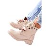 Dames Korte Laarzen Dames Leren Enkellaarsjes Herfst Platform Motorschoenen voor Dames Roze Winter Pearl River Schoenen