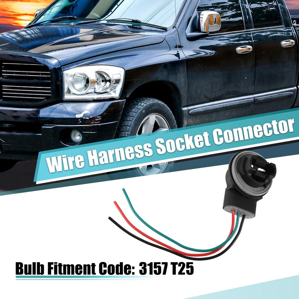 X AUTOHAUX Bilglödlampssockel Honadapter 3157 T25 Bilglödlampa Bromsljus Ersättning 2 st