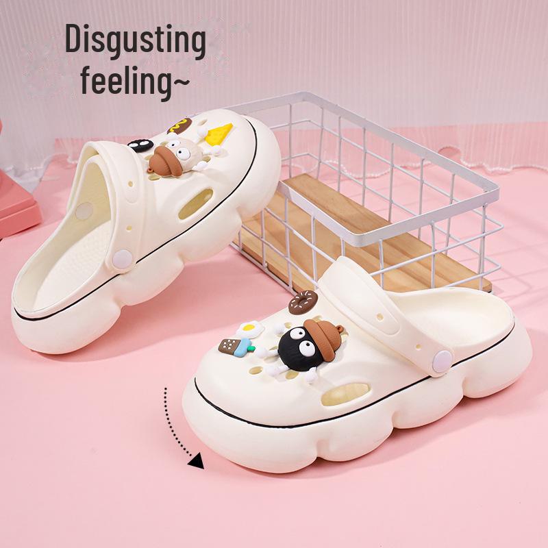 Летние женские сандалии Удобный мультяшный дизайн визуально увеличивающий рост стиль ленивого пляжа для отдыха 36-37 979₽