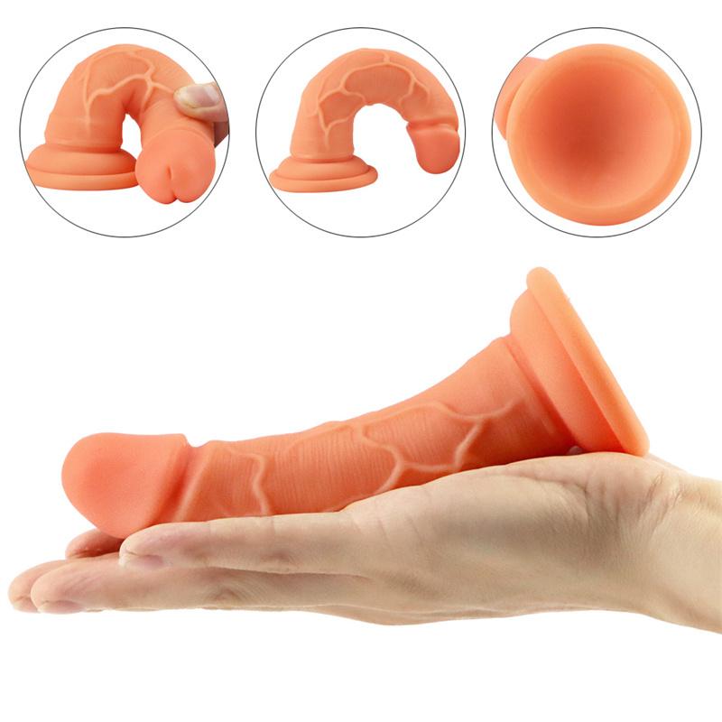 Dildo Female Eggless Masturbation Device Simulation Dildo Soft Silicone Small Penis Adult Female Products