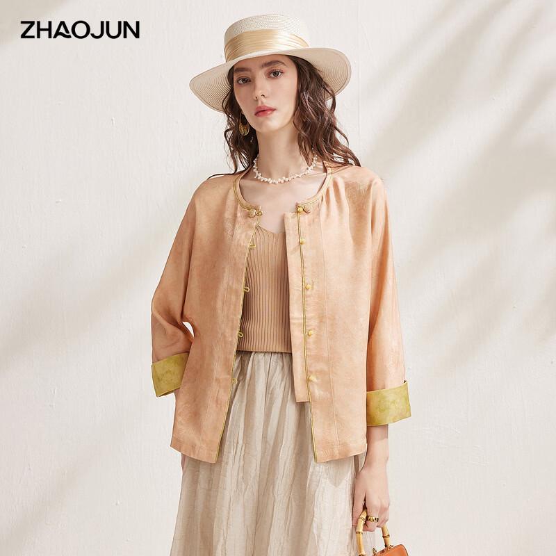 Women s Mulberry Silk New Chinese Style Seven-Sleeve Top 3XL