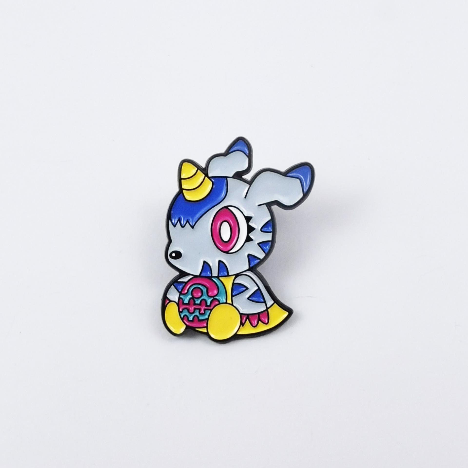 Digimon Cute Elf Metal Brooch: Cartoon Backpack & Clothing Accessory Badge