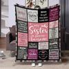 Creative Throw Blanket Flannel Print Blanket Super Soft Cozy Sofa Nap Blanket Home Blanket Perfect Home Gift For Sisters