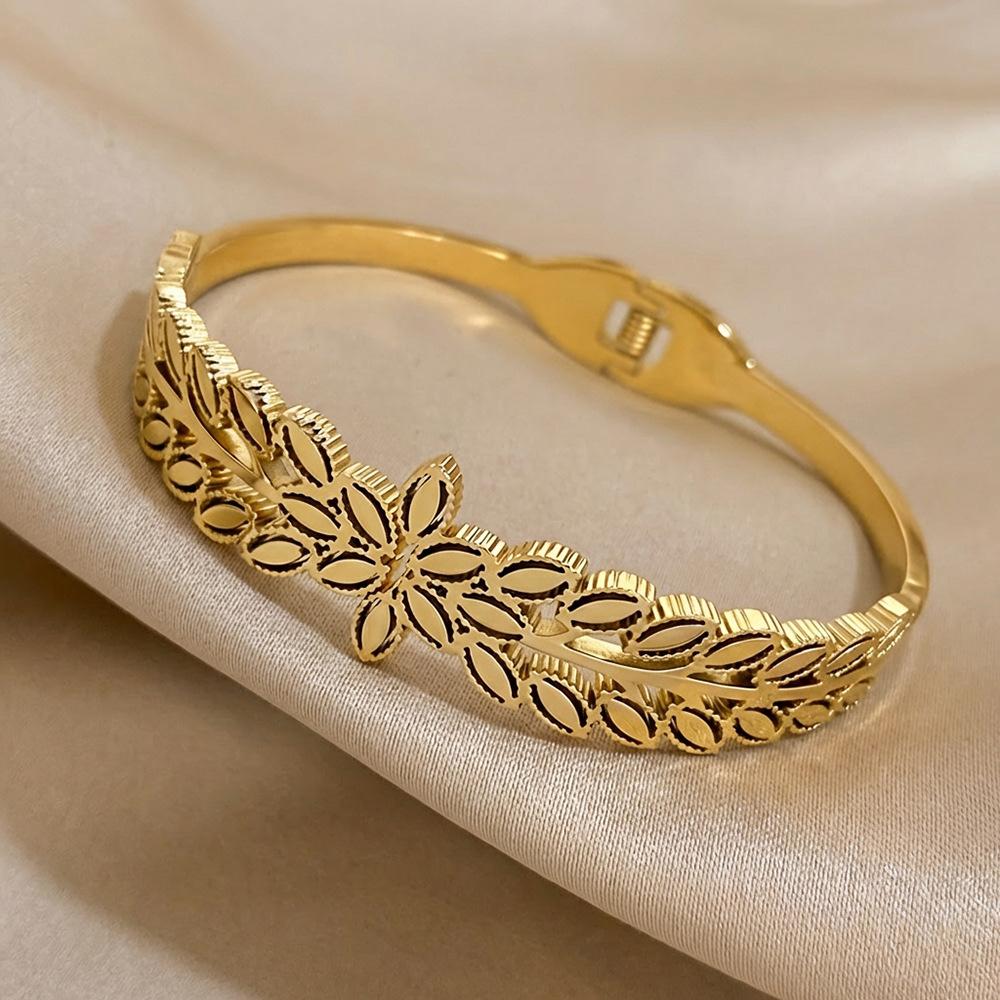 New Wheat Ear Shape Bracelet Open Bracelet Leaf Ladies Bracelet