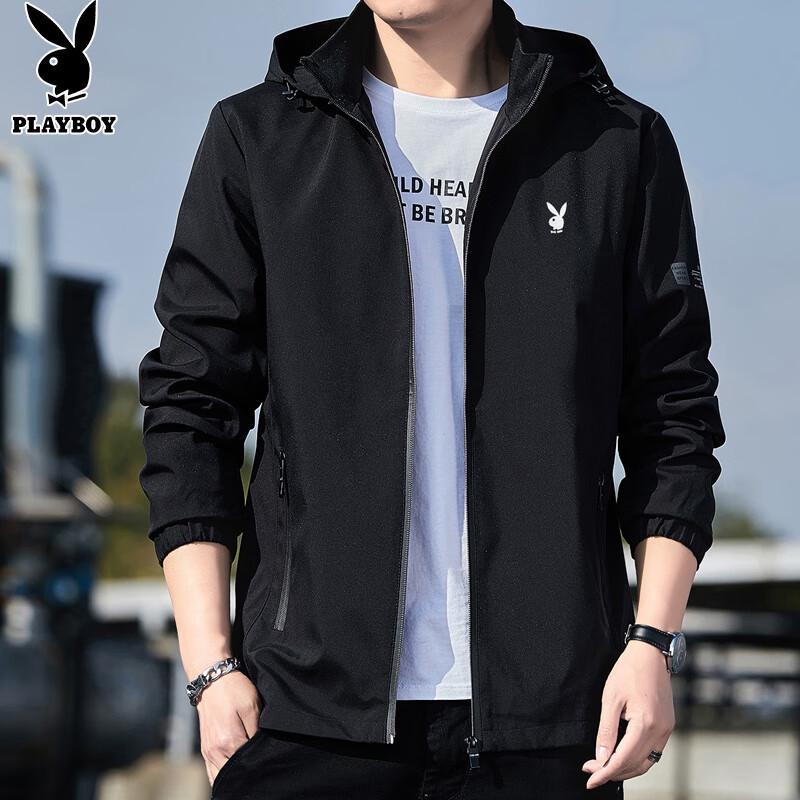 

PLAYBOY Men s Hooded Casual Jacket XL