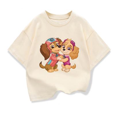 Paw Patrol Children Short Sleeved Tees Tshirt Girls Funny Clothing Summer  Basic Tops Kids Loose O-neck Cartoon T-shirt