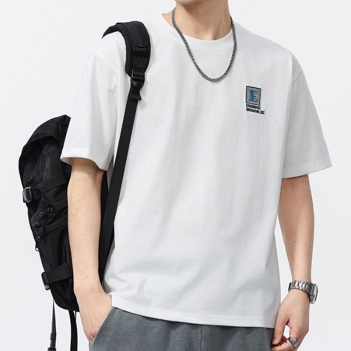 Updated Summer Mens Round Neck Short T-shirt Short Sleeve Thin Everyday Youth Half-sleeved Blouse