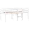 High Bed with Roof White 90 x 200 cm Solid Pine Wood
