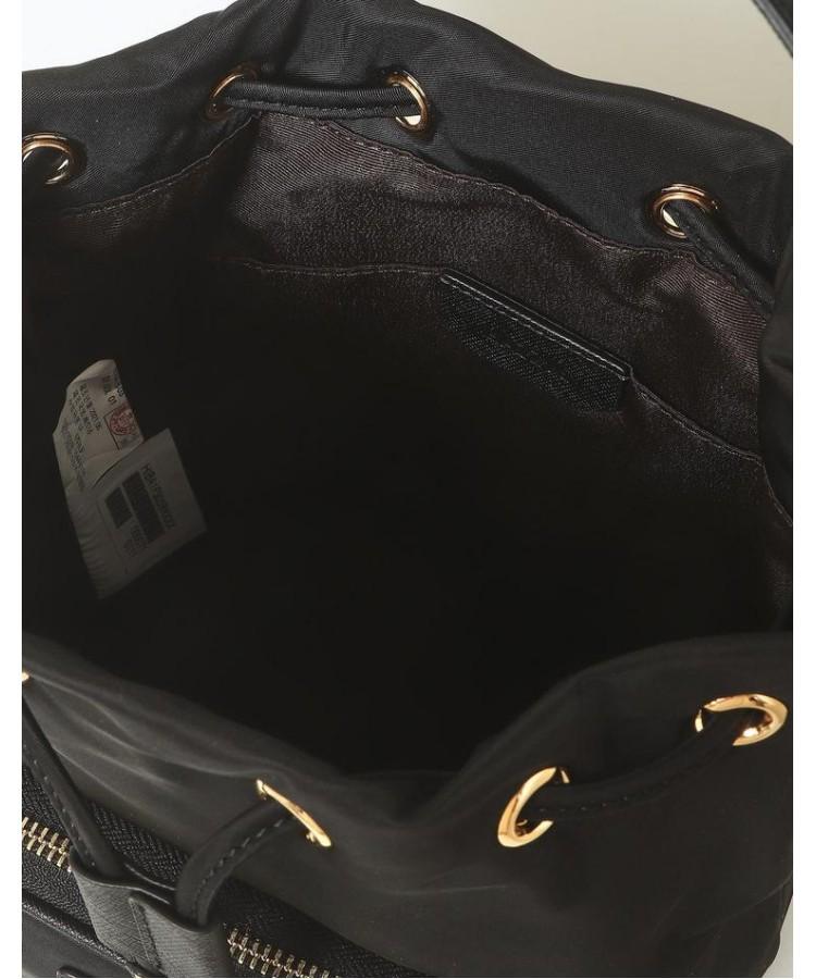 Hazzys Women Acc Basic Nylon Leather Combination Drawstring M_Hiba5F303Bk