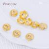 Multiple Styles 18K Gold Plated Beads Caps For Jewelry Making,Brass Flowers Caps For Bracelets DIY Accessories,Tassel End Cap