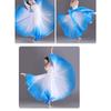 Women's Lyrical Dance Skirt Gradient Color Chiffon Long Swing Sheer Wrap Skirts for Modern Ballet Performances