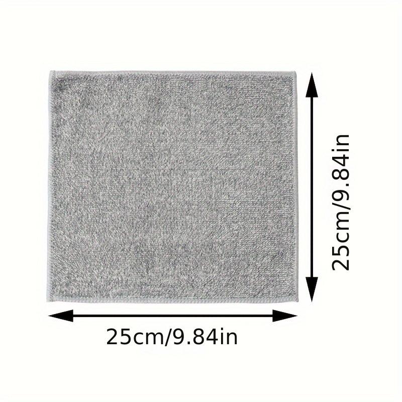 10/5PCS Gray Bamboo Charcoal Towel Thickened Super Absorbent Dishcloth Anti-grease Kitchen Wiping Rags Microfiber Cleaning Cloth