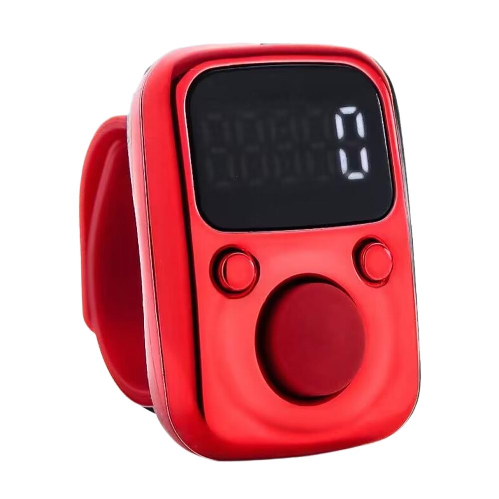 LED electronic counter Rechargeable with time counter Convenient 5-digit adjustable finger ring counter