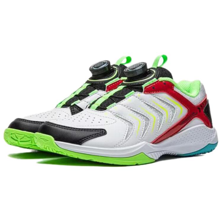 Li Ning Fabric Abrasion Resistant Breathable Low Top Kids' Badminton Shoes Unisex AYTW012