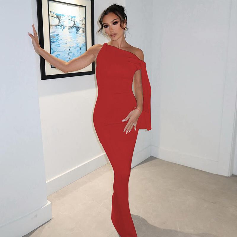 Móda Solid O Neck Bez rukávů Patchwork Sexy Bodycon Maxi Plesové šaty Letní Ženy Oblečení Party Festival Club Y2K