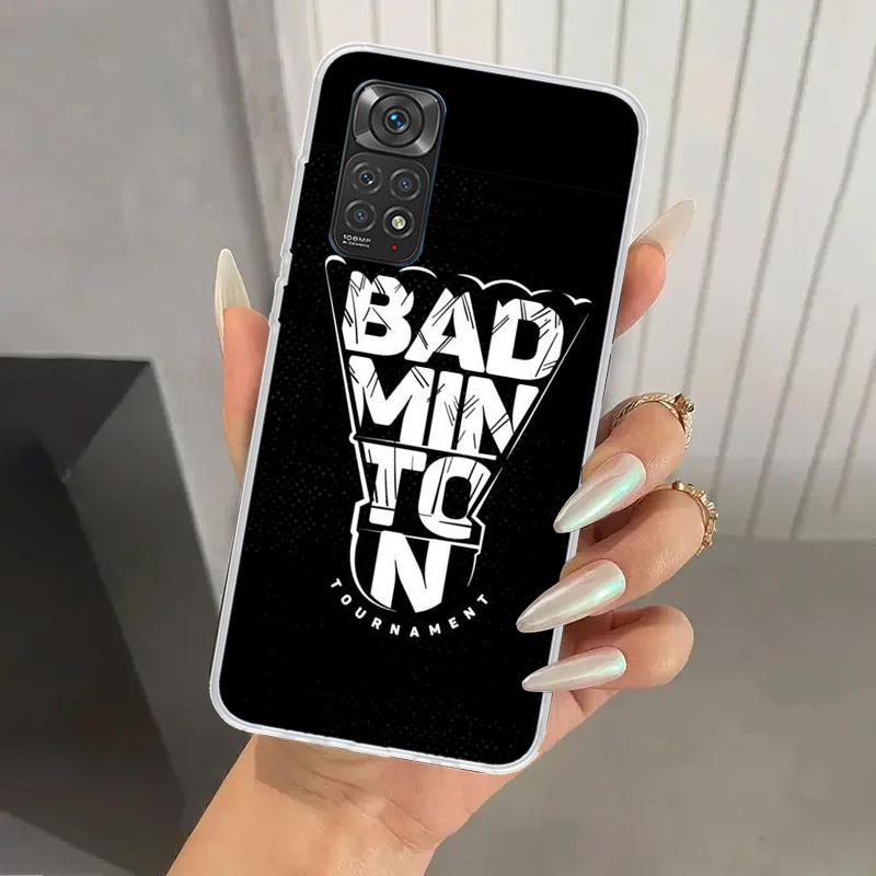 Badminton Sport Phone Case for Xiaomi Redmi Note 15 14 14S 13 12S 12 Pro 11S 11 Plus 11T 11E 10S Soft Funda Print Shell Redmi No