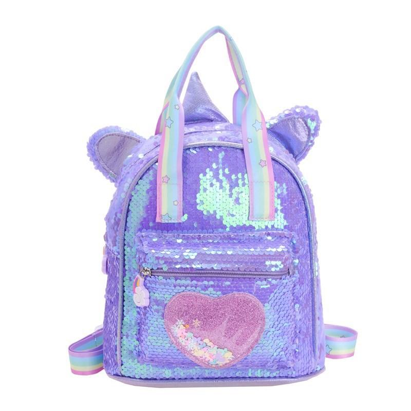 Backpack Unicorn Children Sequins Soft Material Toddlers School Travel Bags