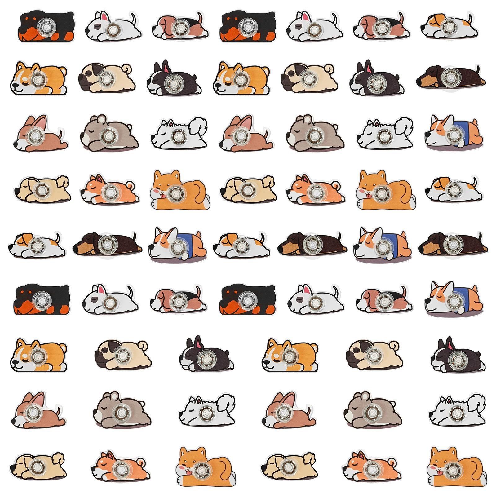 

60Pcs Lovely Mini Finger Spinner Acrylic Mini Spinner Toy Colorful Stress Relief Toy for Boy and Girl Children Teen Adult